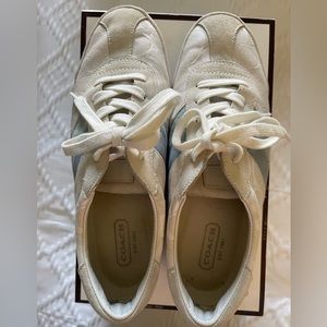 Coach Baby Blue & White Logo Sneakers